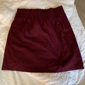 Burgundy JCrew Sidewalk Skirt